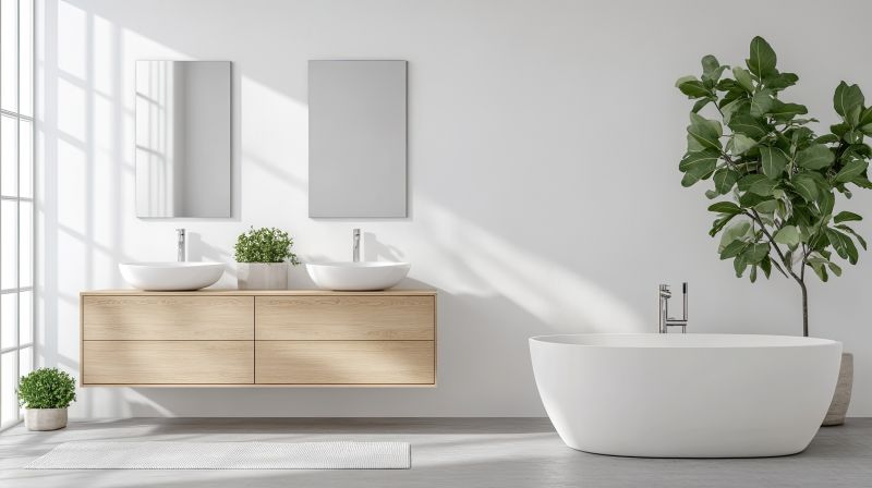 Contemporary Bathtub and Vanity